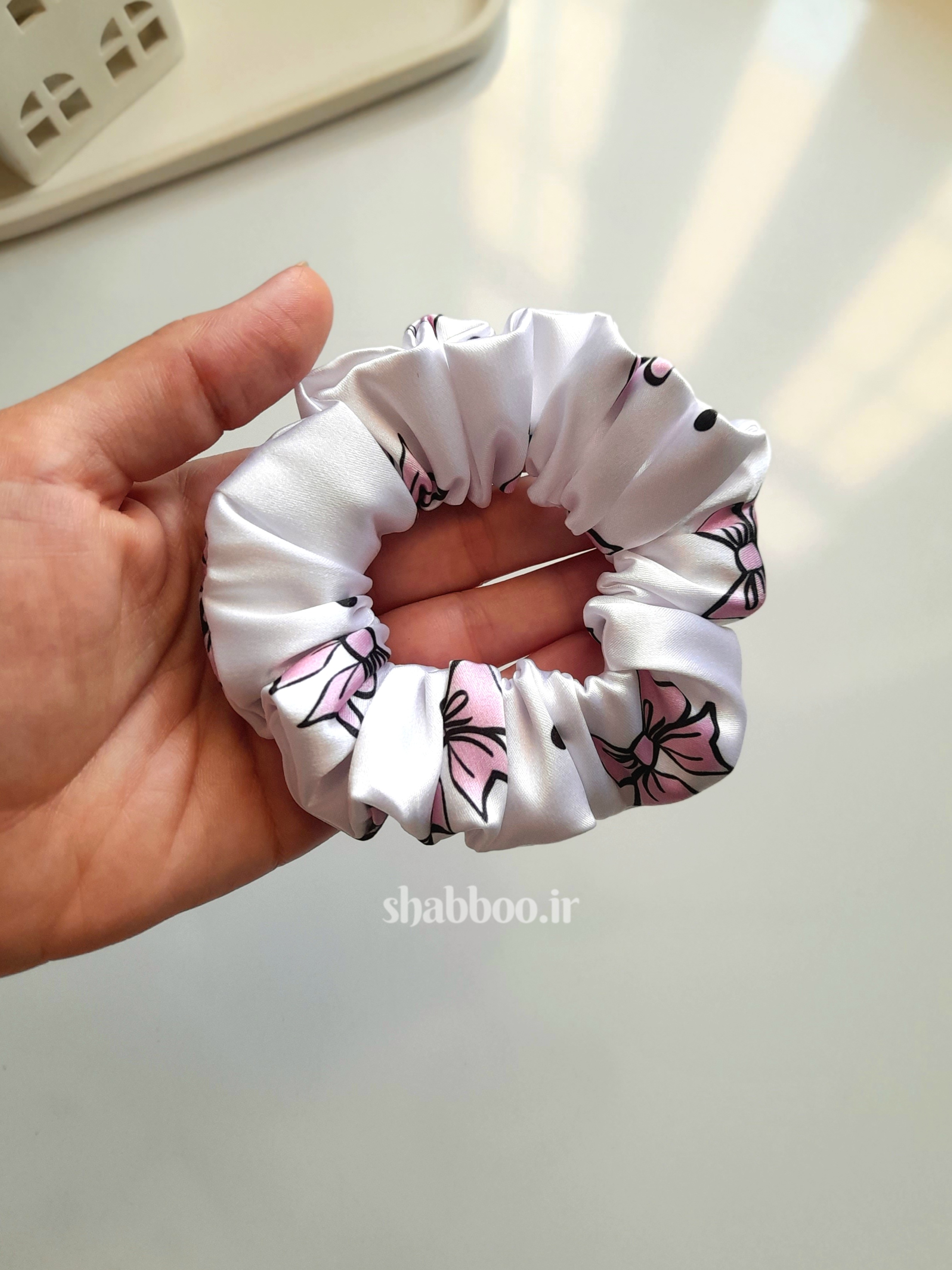 اسکرانچی ساتن ابریشم پاپیون