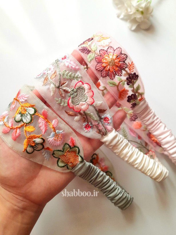 هدبند زنانه سوزندوزی مدل بهار